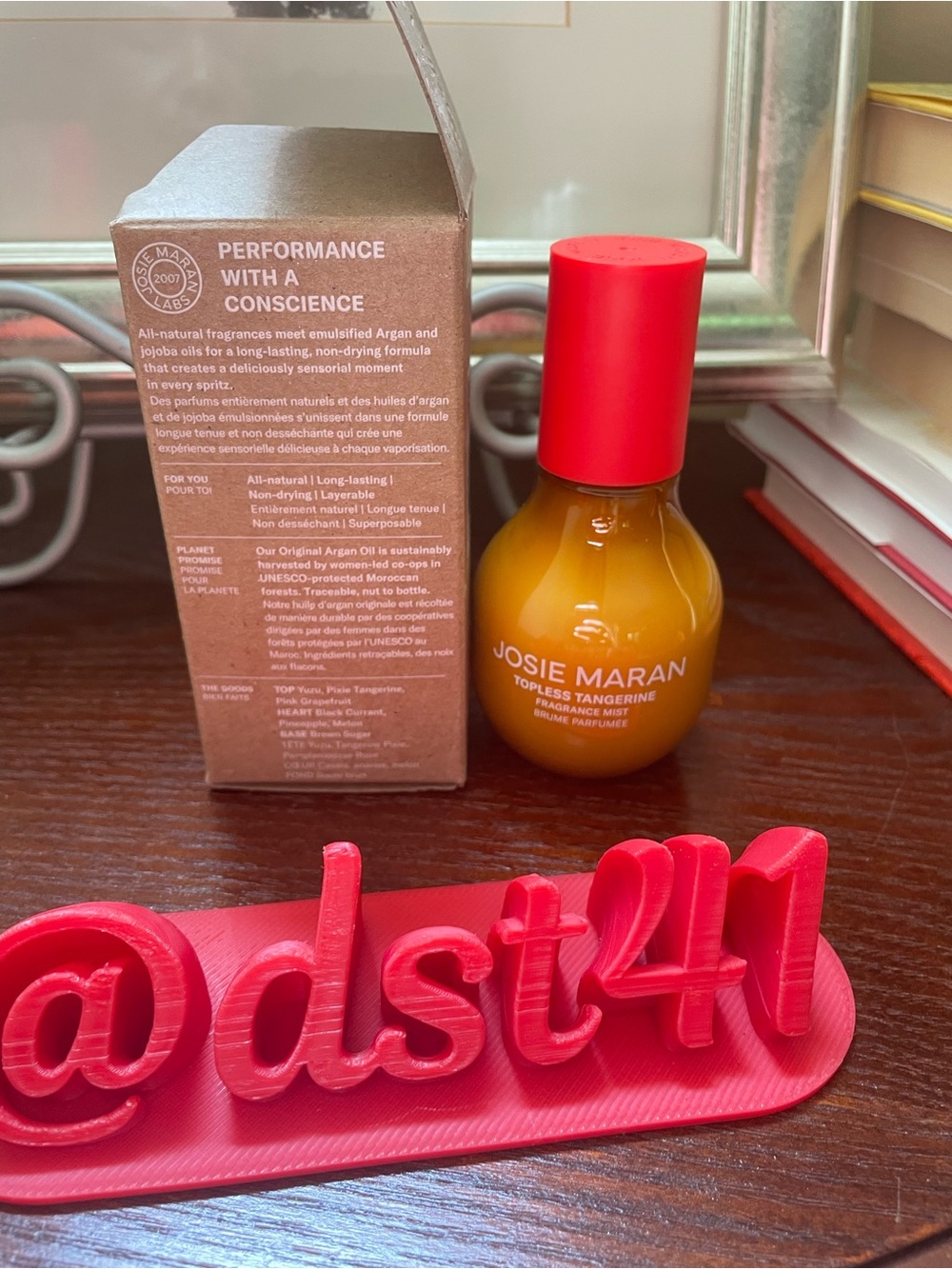 NIB- JOSIE MARAN Topless Tangerine Fragrance Mist - Brown & Red Accents - Picture 6 of 7